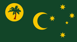 Cocos Islands Sewn Flag with Rope & Toggle