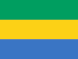 Gabon Sewn Flag with Rope & Toggle