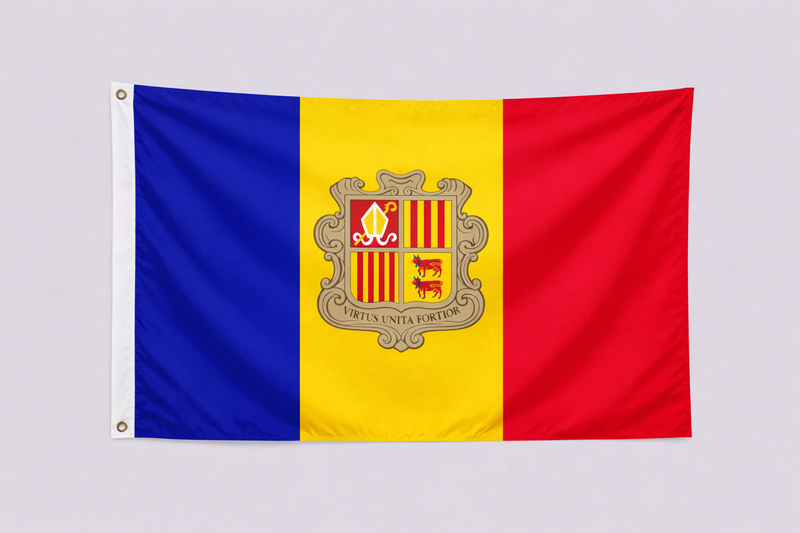 Andorra Budget Display Flag 91cm x 60cm (3ft x 2ft)