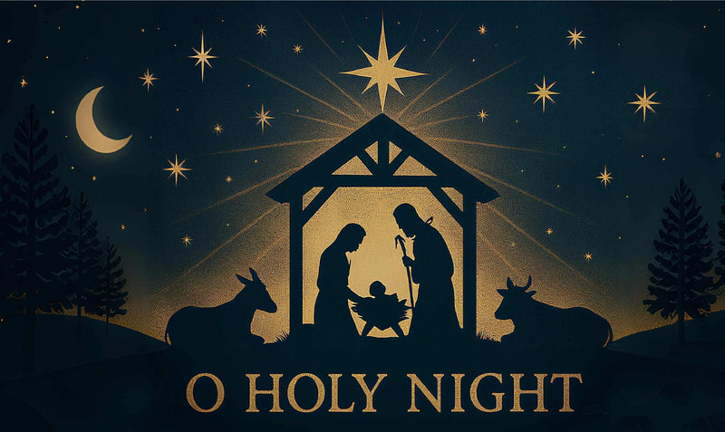 O Holy Night - Christmas 5ft x 3ft Flag
