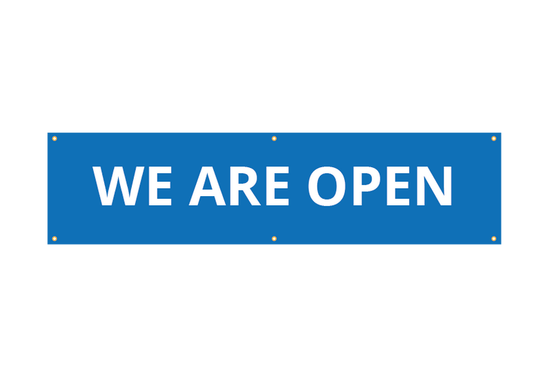 We are open banners - EXPRESS Delivery