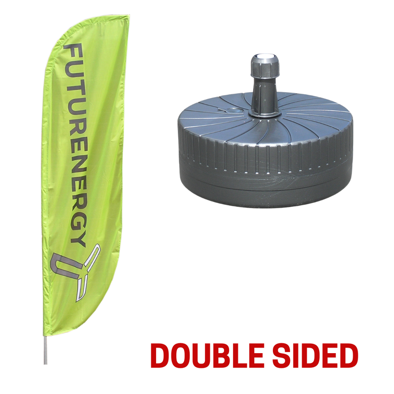 DOUBLE SIDED Small Feather Flag with water fillable base