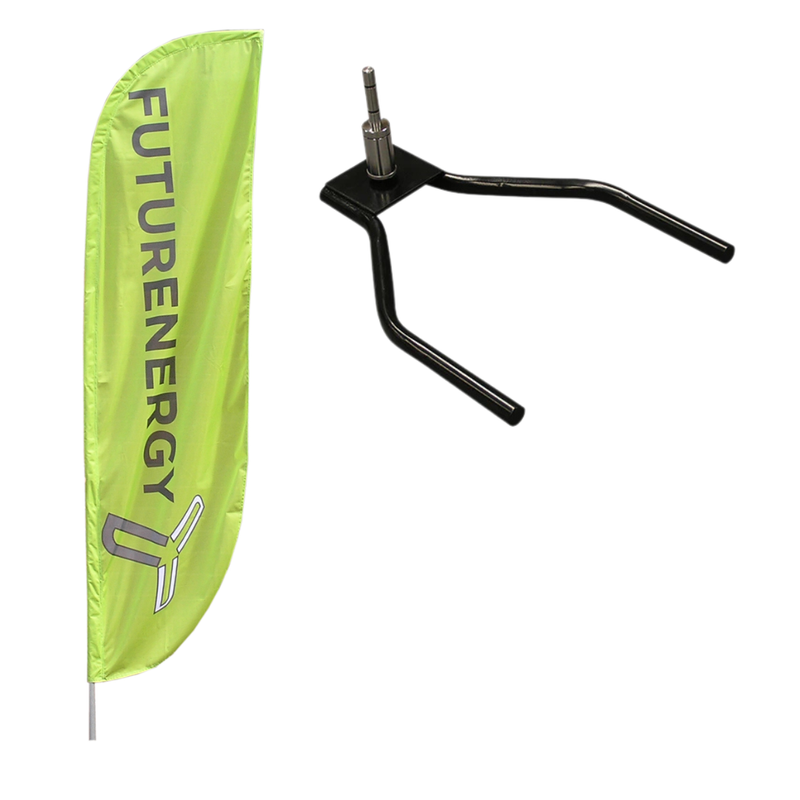 Small Feather Flag with car wheel base