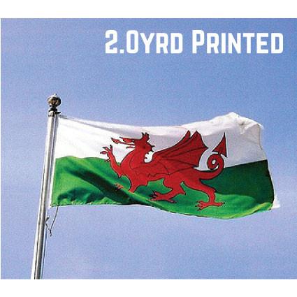 Printed Polyester Wales Flag 2.0yrd