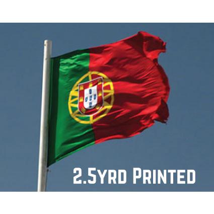 Printed Polyester Portugal Flag 2.5yrd