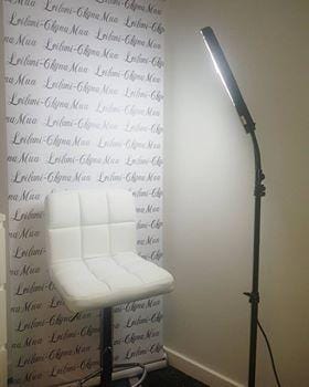 Vision pull up banner as a business logo backdrop for a hairdressers