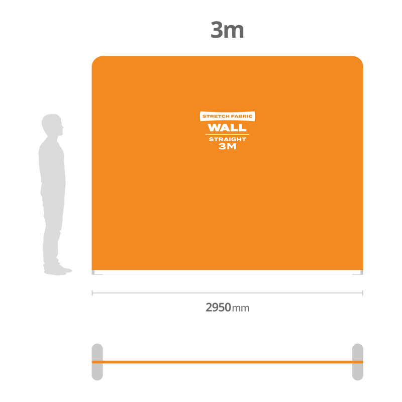 3M Straight Stretch personalised logo wall