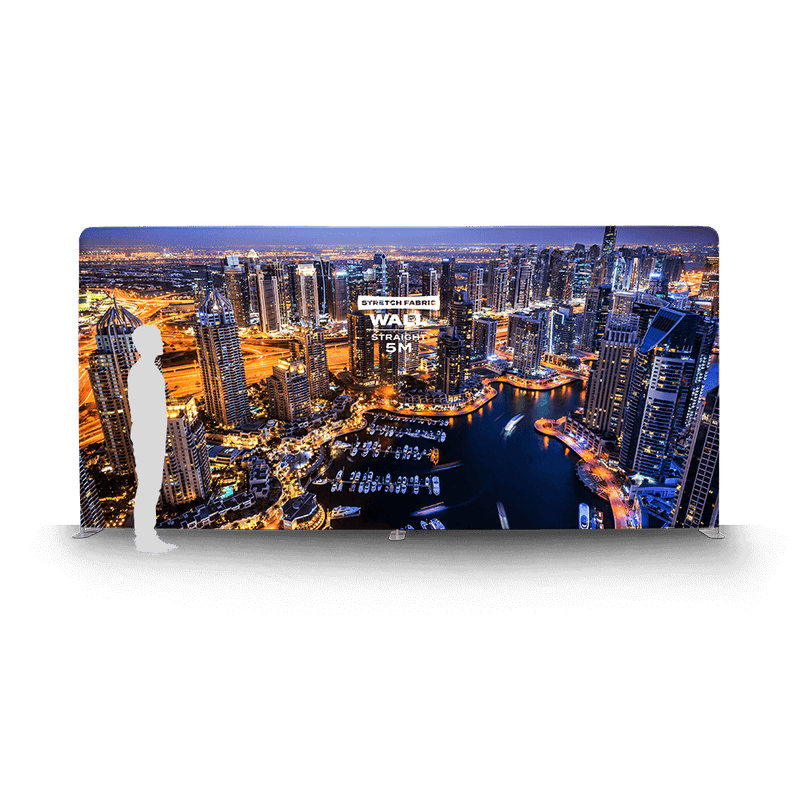 5M Straight Stretch personalised logo wall
