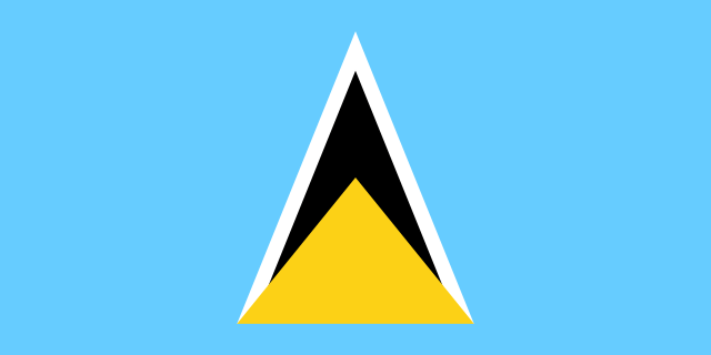 Saint Lucia 1.52m x 0.91m (5ftx 3ft) Budget Display Flag