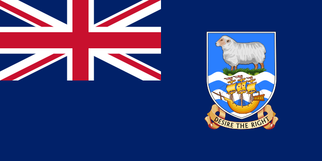 Falkland Islands 1.52m x 0.91m (5ftx 3ft) Budget Display Flag