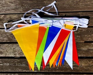 Multicoloured polyflex bunting