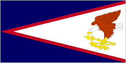 American Samoa 3yd (274cm x 137cm) Sewn Flag with Rope & Toggle