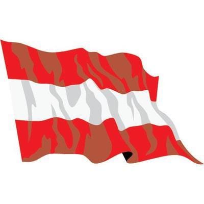 Austria Sewn Flag with Rope & Toggle