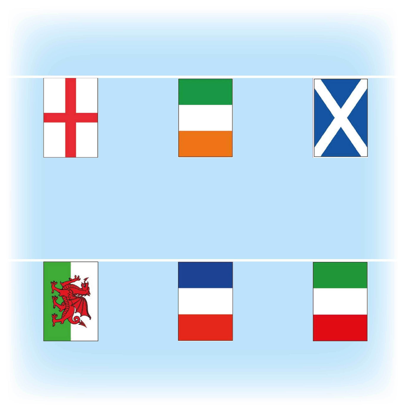 Six Flags Rugby Six Nations Rugby Bunting – Flags and Flagpoles