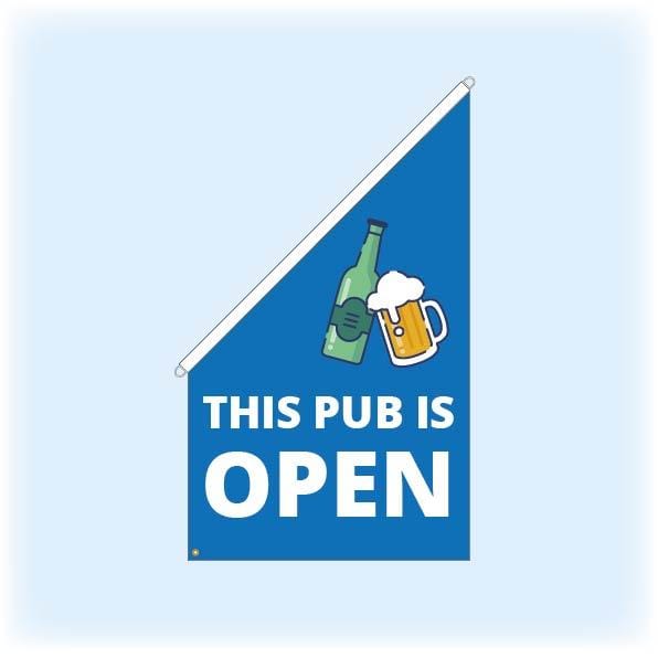 Pub is open - Flag and Flagpole kit