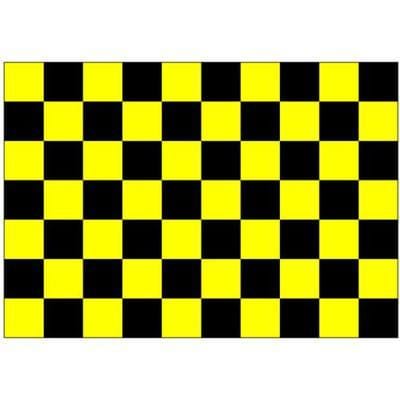Black & Yellow Checkered 1.52m x 0.91m (5ftx 3ft) Budget Display Flag