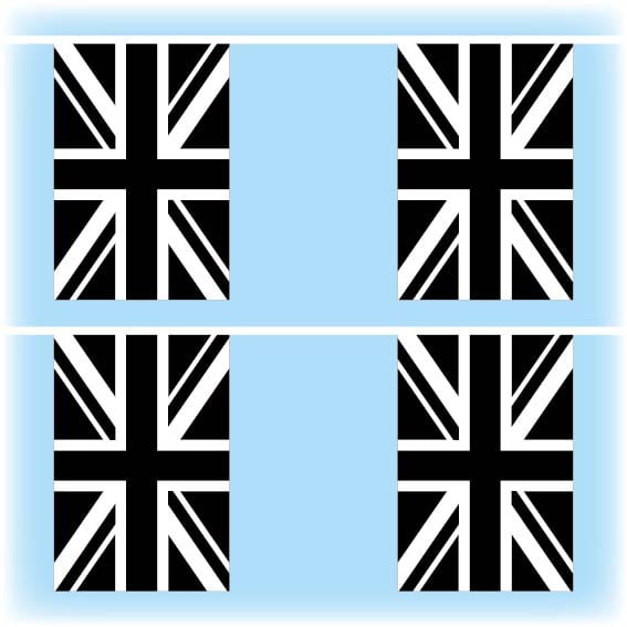 Black & White Union Jack Bunting