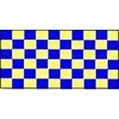 Blue & Yellow Checkered 1.52m x 0.91m (5ftx 3ft) Budget Display Flag