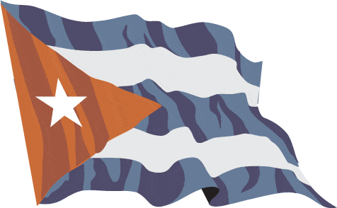 Cuba Sewn Flag with Rope & Toggle