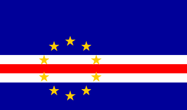 Cape Verde 3yd (274cm x 137cm) Sewn Flag with Rope & Toggle