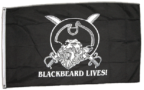 Blackbeard Lives Flag - 5ft x 3ft