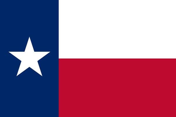 Texas Flag 1.52m x 0.91m (5ftx 3ft) Budget Display Flag