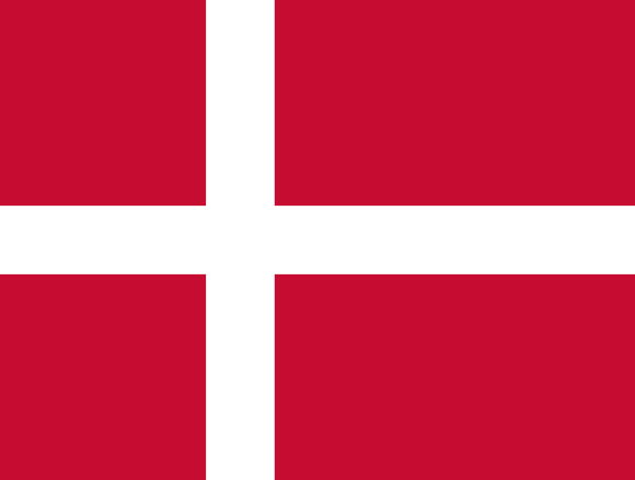 Denmark 1.5yd (137cm 68cm) Sewn Flag with Rope & Toggle