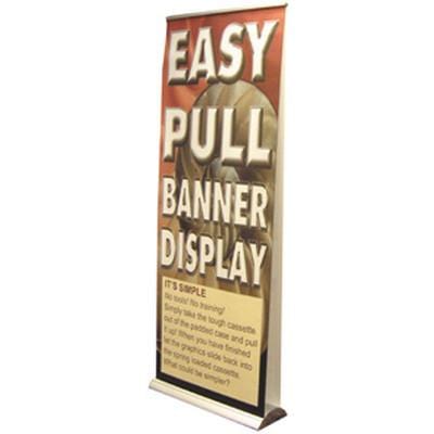 Double sided pull up banner