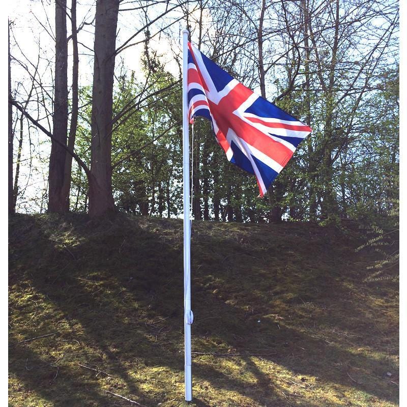 Value white Flagpole 3.6 metre, 3 section