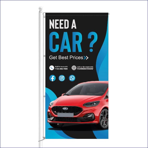 Car dealership flags - 2 metres x 1 metre