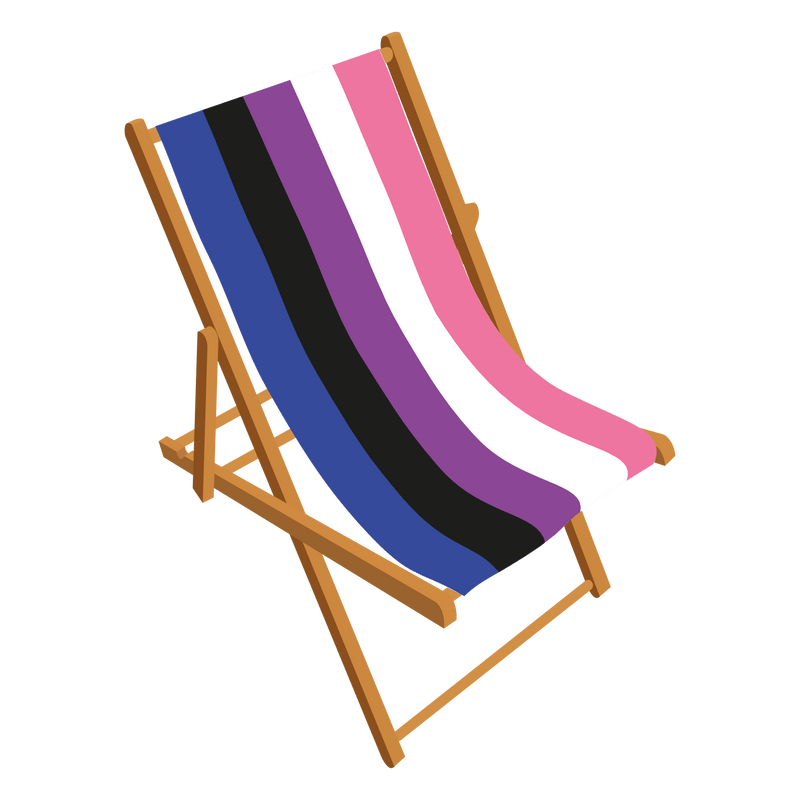 Genderfluid Pride Personalised Deckchair