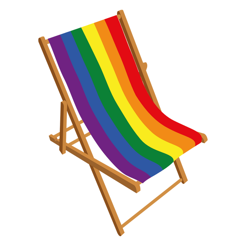 Gilbert Rainbow Pride Personalised Deckchair