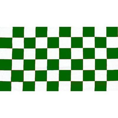 Green & White Checkered 1.52m x 0.91m (5ftx 3ft) Budget Display Flag