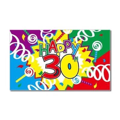 Happy 30th Birthday Flag 5ft x 3ft Flag