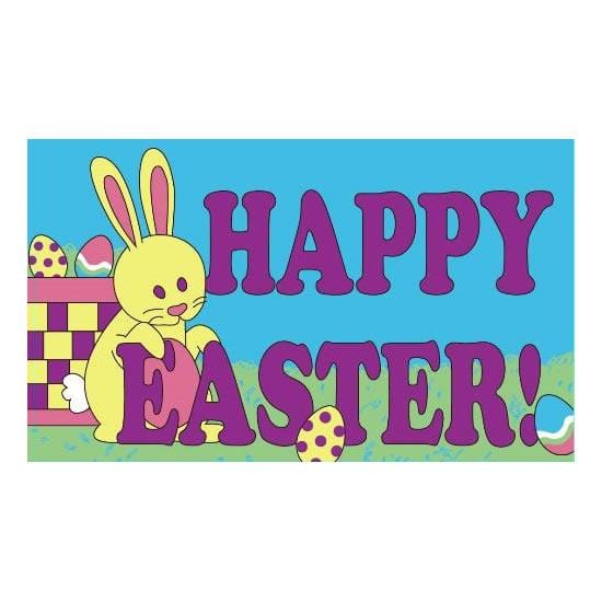 Happy Easter bunny Flag - 5ft x 3ft