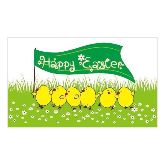 Happy Easter Chick Flag - 5ft x 3ft