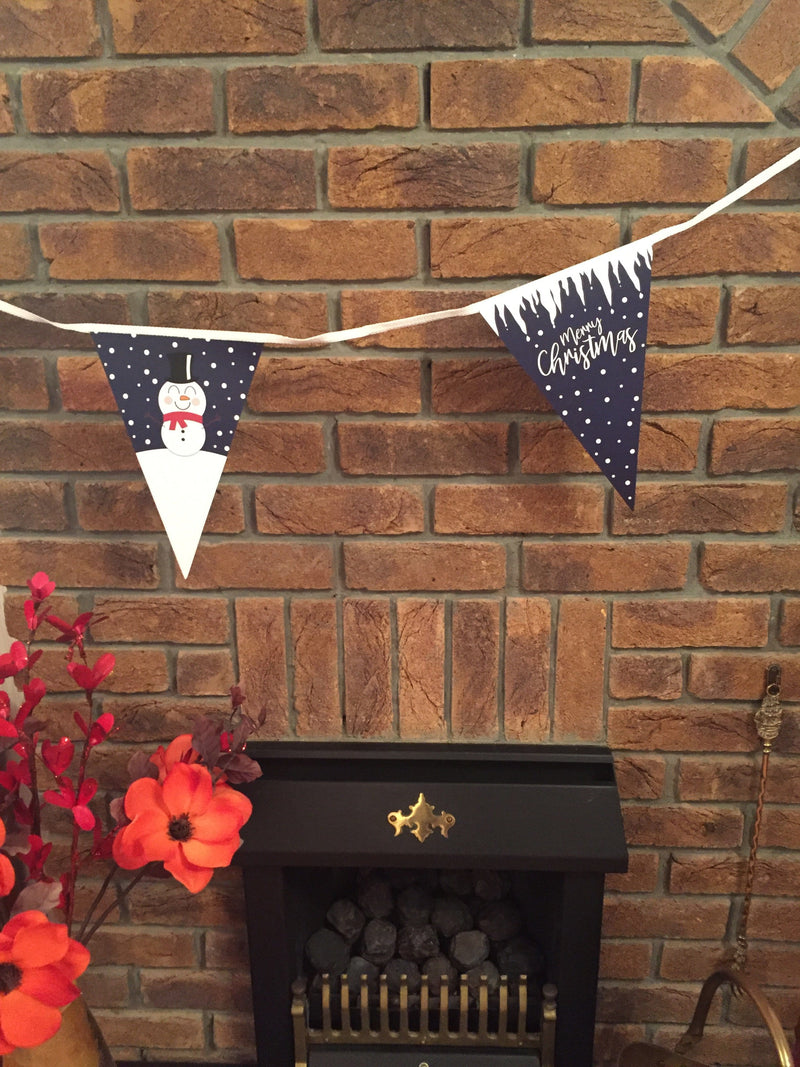 Merry Christmas Snowman Bunting