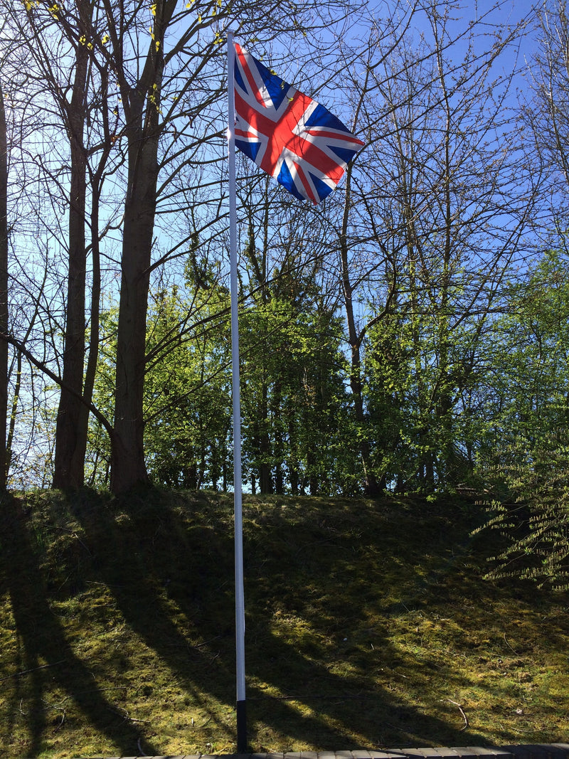 Flagpole kit with a Union flag