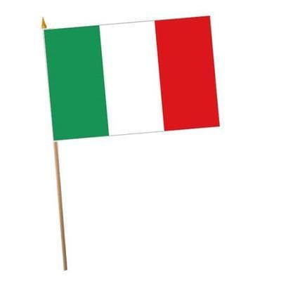 Italy Fabric Hand Waving Flags