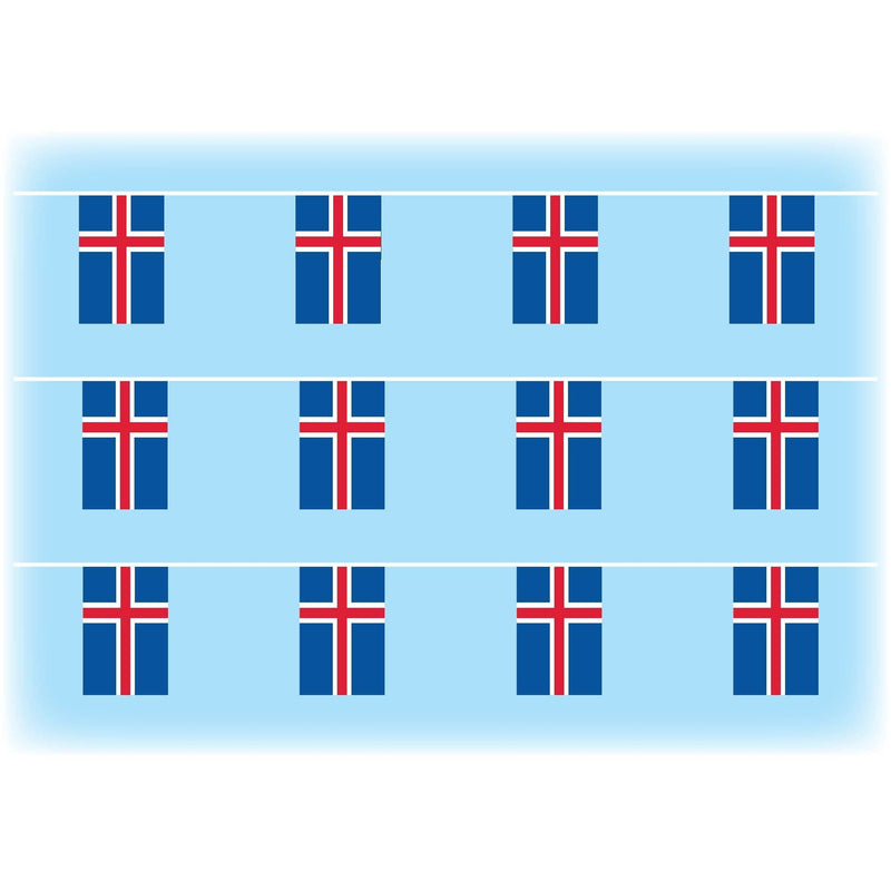 Iceland flag bunting