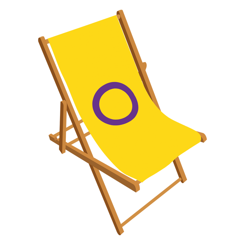 Personalised Intersex pride Deckchair