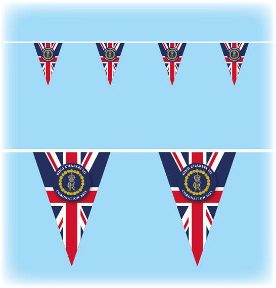 King Charles Coronation Bunting - Special edition design - Triangle