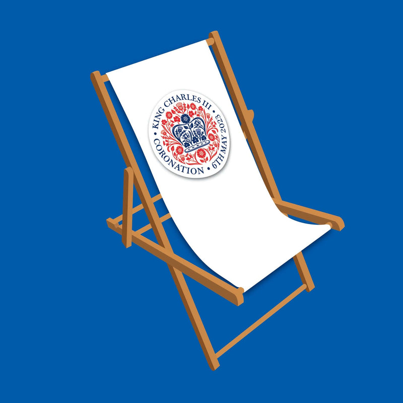 King Charles III Deckchair - Official Coronation emblem design