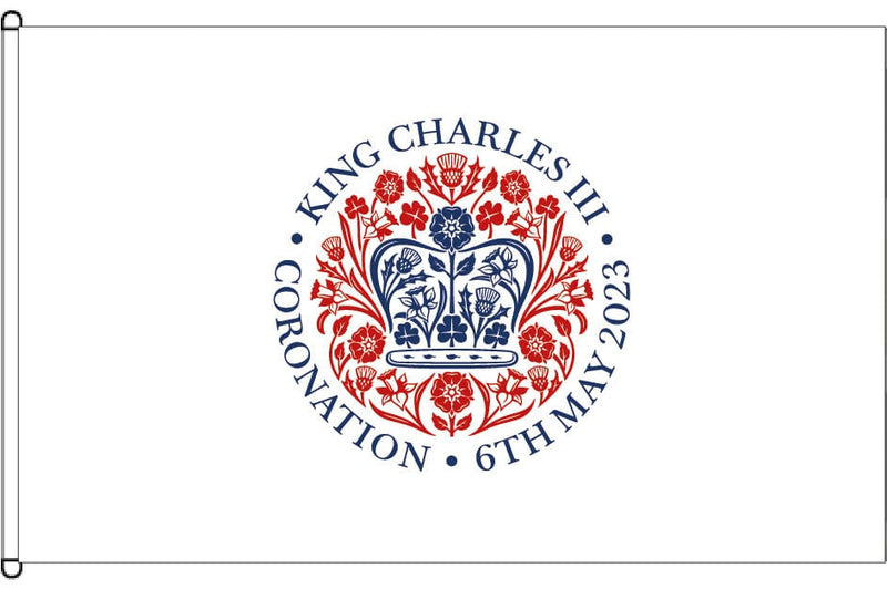 Kings Charles III Coronation flag - Official Emblem Design