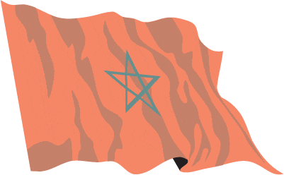 Morocco 2.5yd (229x114cm) Sewn Flag