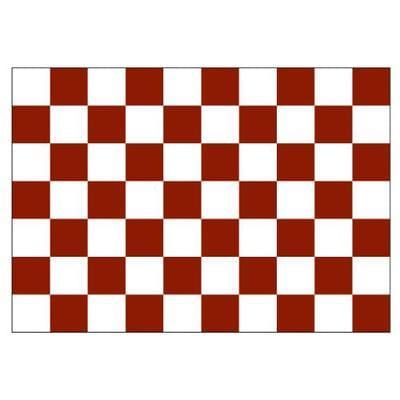 Maroon & White Checkered 1.52m x 0.91m (5ftx 3ft) Budget Display Flag