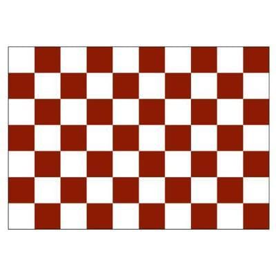Maroon & White Checkered 1.52m x 0.91m (5ftx 3ft) Budget Display Flag