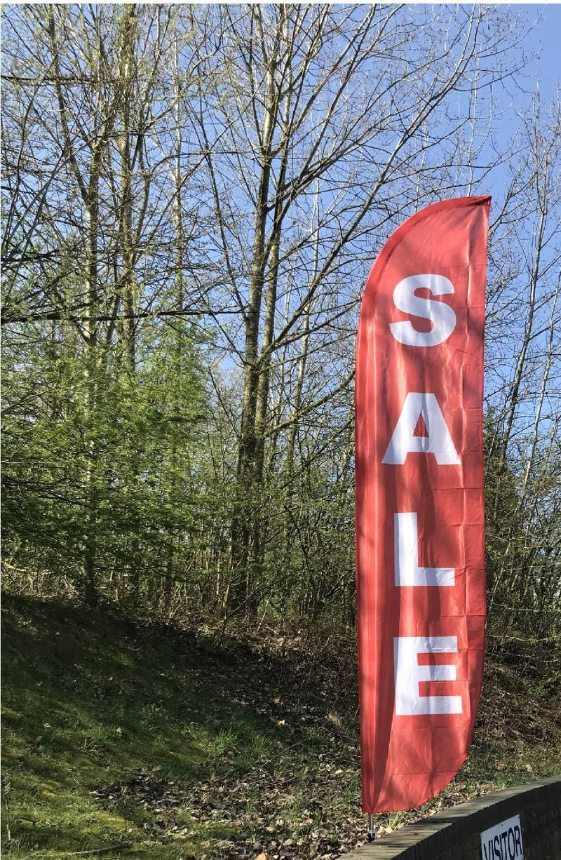 Medium Feather Flagpole with SALE Flag