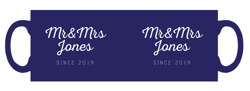 Mr & Mrs personalised mug