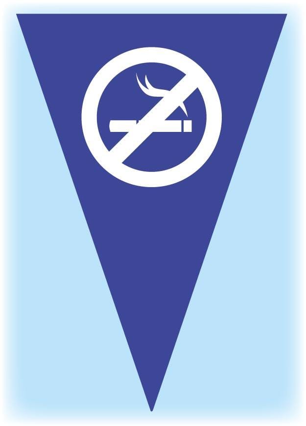 No smoking day bunting blue